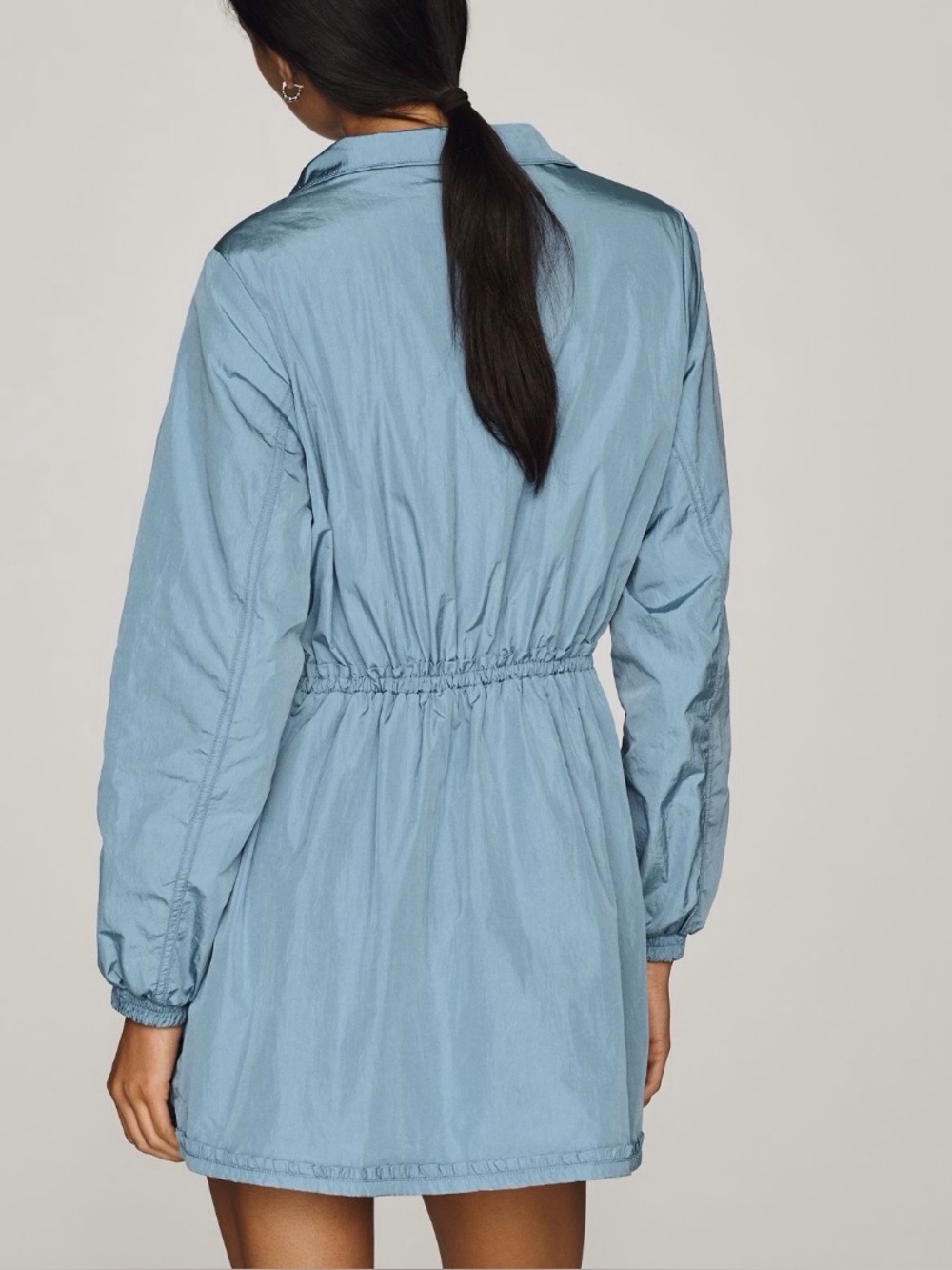 NWT ANTHROPOLOGIE DAILY PRACTICE Anorak Dress  Wedgwood Blue (Size Medium) - Picture 3 of 7